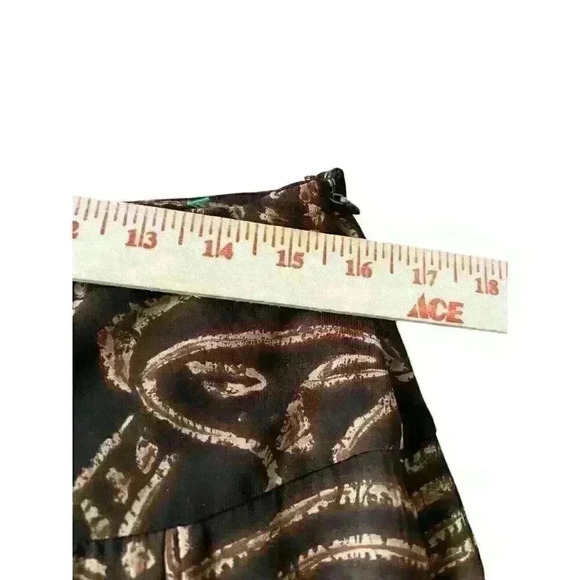Chaps‎ Sz 8 Geometric Print A Line Skirt Office Business - Picture 3 of 11